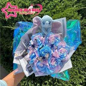 Dumbo Long Ears Ribbon Roses Bouquet